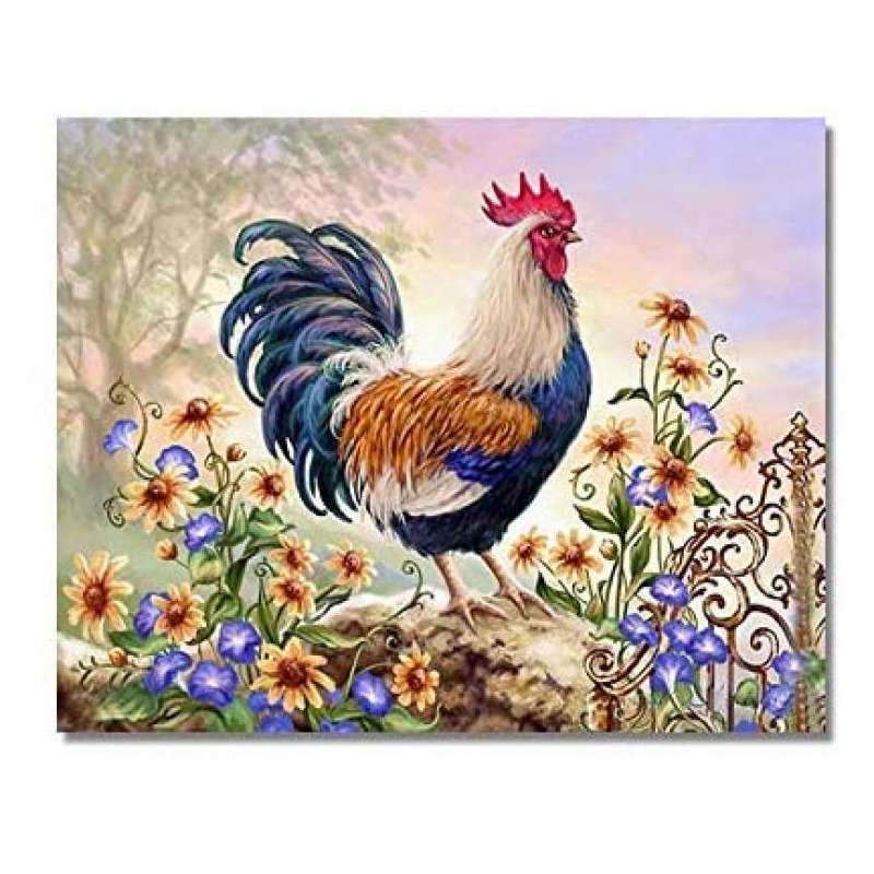  Rooster in the field 30x40 cm