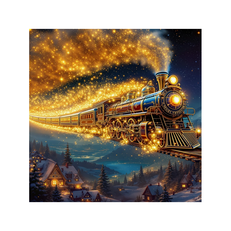 Magic train 40x40 cm