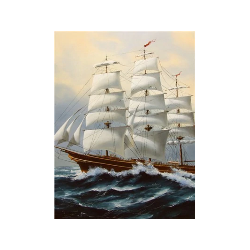 Sailboat in a storm 30x40 cm