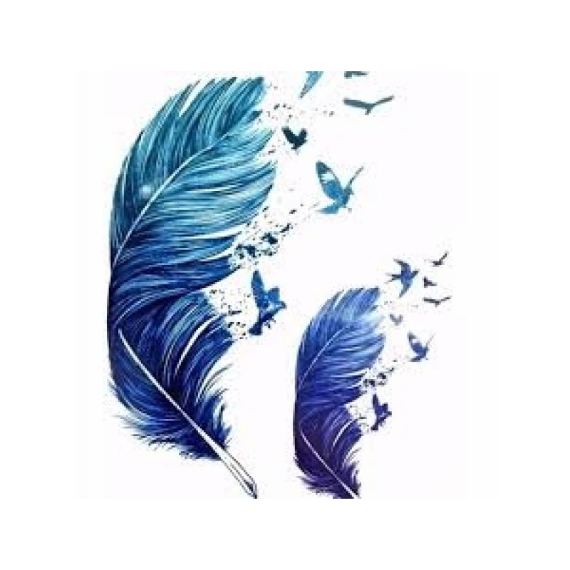  Blue Feathers 30x42 cm