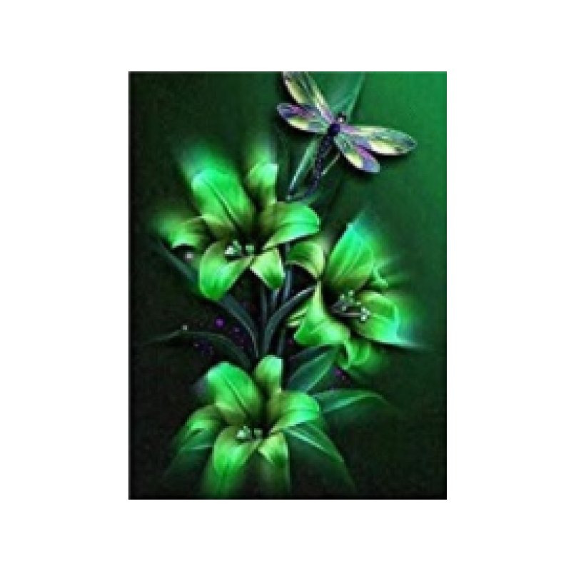 Žalios gėlės 25x30 cm