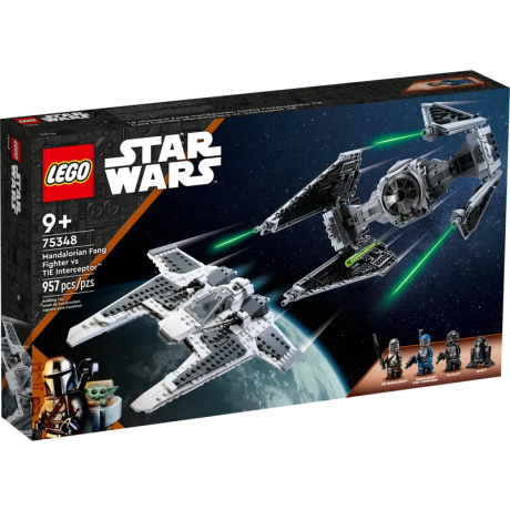 75348 LEGO® | Star Wars Mandalorian Fang Fighter pret TIE Interceptor™