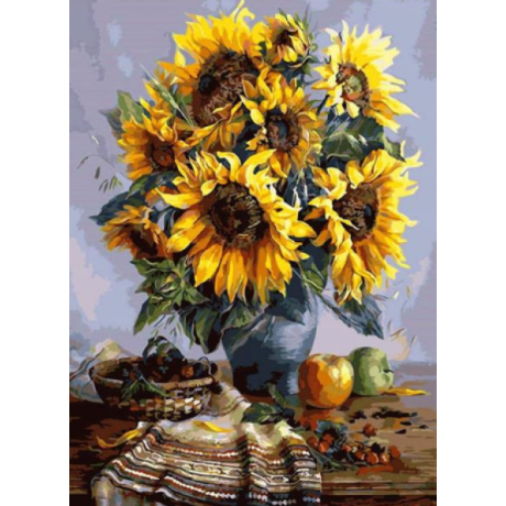 Sunflowers in a vase 30x40 cm