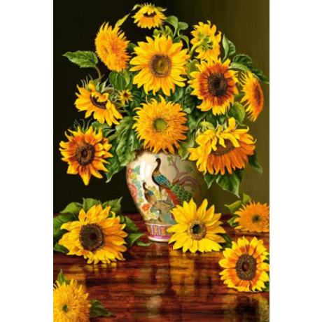 Sunflowers in a vase 40x50 cm