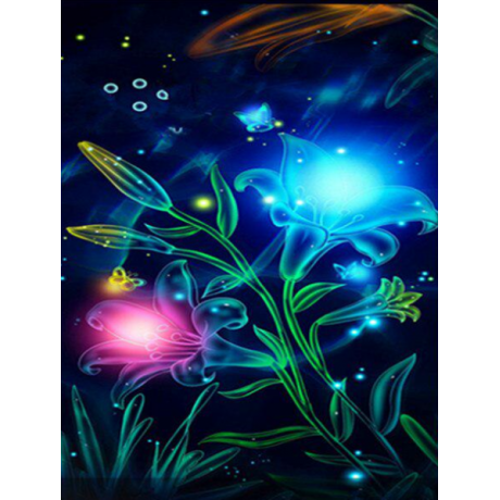 Luminous Flowers 30x40