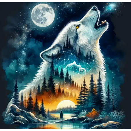 Wolf 30x30 cm