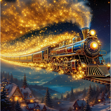 Magic train 40x40 cm