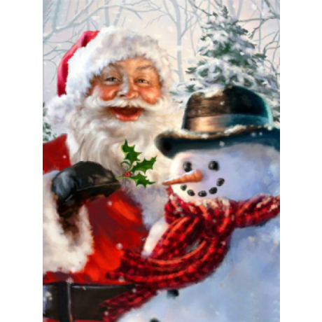 Santa with the snowman