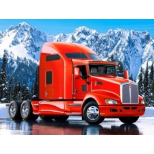 Красный грузовик  30x40 cm