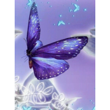  Голубая бабочка 30x40 cm