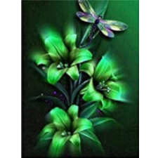 Green Flowers 25x30 cm
