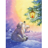  Polar bear with candle 30x40 cm