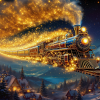 Magic train 40x40 cm