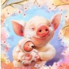 Joyful piglets 30x30 cm