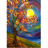 Tree with a colourful Sky 30x40 cm