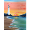 Lighthouse by the Beach 30x40 cm