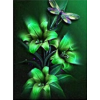 Green Flowers 25x30 cm